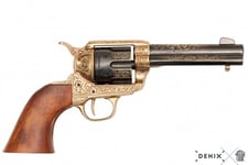 CAL.45 Peacemaker revolver replika 4,75", USA 1873 guld