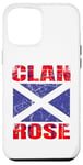 Coque pour iPhone 12 Pro Max Clan Rose Tartan Nom de famille écossais Scotland Pride