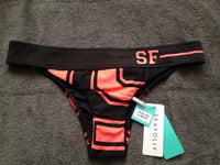 SEAFOLLY TRACKSIDE BRAZILIAN BIKINI Bottoms Pants UK 8 NEW