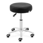 Tabouret à roulettes 48 - 61 cm 120 kg Noir Tabouret à roulettes ergonomique