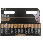 Duracell Simply AA Original Alkaline Batteries BNIB 1.5V - 12 Pack