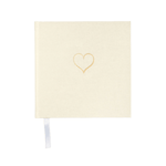 Paperstyle Anteckningsbok Olinjerad Heart 185 x 185 mm 96 Sidor Off White Vit