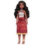 Mattel Disney Poupée Vaiana 2 avec 2 accessoires, tenue amovible avec collier et bracelet de cheville, inspirée du film Vaiana 2, JBT56