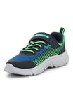 Skechers Garçon Go Run 650 Norvo Baskets, Navy Lime, 36.5 EU