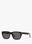 Yves Saint Laurent YS000474 Men's D-Shape Sunglasses, Black/Grey