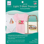 June Tailor Light T-Shirt Iron-On Ink Jet Transfer Sheets, 8.5 x 11 inch (pack of 6)
