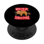 RÉVEILLE-MOI QUAND C'EST NOËL Meme drôle de paresseux paresseux PopSockets PopGrip Adhésif