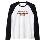 World’s Greatest Slut Y2k Aesthetic Raglan Baseball Tee