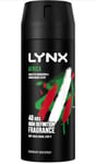 Lynx Africa Aerosol Bodyspray 48 hours of odour-busting deodorant 150ml Bargain