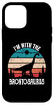 iPhone 12 mini I'm With The Dinosaur Brontosaurus, Dino Gifts For Kids Case