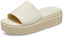 Crocs Femme Brooklyn Slide Platforms-sandals, Bone, 39/40 EU