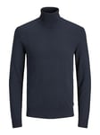 Jack & Jones Men's Jjeemil Knit Roll Neck Noos Pullover Sweater, Blue (Navy Blazer Navy Blazer), XXL