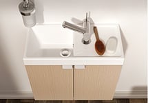 Bath + – Meuble 2 portes 50 x 24 x 45 cm lavabo blanc brillant