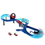 Mattel Disney and Pixar Cars Playset with 2 Toy Cars, Lightning McQueen & France