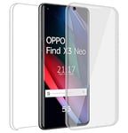 Tumundosmartphone Housse Double Transparente Pc + TPU Full Body 360 pour Oppo Find X3 Neo 5G