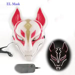 Anime Expro Decor Japanilainen Fox Mask Neon Led Light Cosplay Mask Halloween Party Rave Led Mask Tanssi DJ Palkkapäiväasu Rekvisiitta