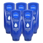 Nivea Body Moisturiser In shower With Almond Oil 250ml - 5 PACK