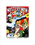 Comic Book Cover Mystery Men Sci Fi Blue Beetle USA Wall Art Print