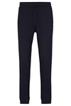 BOSS Mens Hadiko Curved Curved-logo tracksuit bottoms in cotton