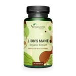 Vegavero Organic Lions Mane Supplement 10,000 mg | NO Additives | 20:1 High Strength Mushroom Extract (Not Powder) | 50% Polysaccharides | Focus Supplement | Vegan