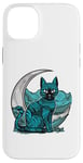 Coque pour iPhone 14 Plus Motif chat lune minuit