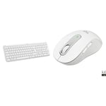 Logitech Signature Slim K950, Clavier sans Fil, Design élégant, Saisie sur Plusieurs dispositifs, Windows, Mac, Chrome, FRA AZERTY et Signature M650 Souris sans Fil, PC/Multi-Device/Chromebook, Blanc