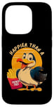 Coque pour iPhone 14 Pro Drôle unisexe Happier Than a Seagull with Fries