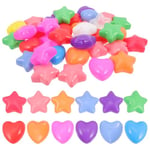 BESTonZON 60 Pcs Balles De De Balle Océanique Mini Balles Océaniques Colorées pour Piscine À Balles Balles De en Plastique en Forme De Coeur Balles De Piscine Créatives Balles De