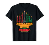 Kinara Seven Candles Principles Of Kwanzaa Happy Kwanzaa T-Shirt