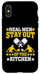 Coque pour iPhone X/XS Real Men Stay Out of the Kitchen Funny Pickleball pour hommes