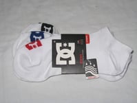 BNWT - DC SHOE  Mens Swift Dry Trainer Socks  -  3 Pairs  White