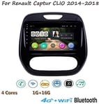 QXHELI Navigation GPS GPS Navigation Satellite Android Car Stereo Radio 10.1 « HD À Écran Tactile Double Din Mains-Libres Bluetooth Miroir Lien pour Renault Captur Clio 2014-2018