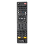 Hama Télécommande Universelle TV pour 4 appareils (Infrarouge, Bouton Intelligent, portée de 10 m, idéale par Exemple pour TV, Lecteur DVD, magnétoscope, récepteur, Set Top Box, préprogrammée) Noir