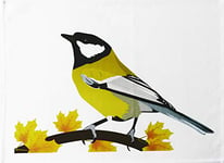 Half a Donkey The Yellow Chaffinch - Large Cotton Tea Towel