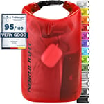 Sac Étanche 20L Dry Bag - (Rouge) Sac Imperméable avec Fermeture Roll Top Et Bandoulière | Natation, Plage, Canoë, Stand Up Paddle, Plongée