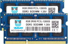 motoeagle DDR3L-1600 SODIMM 16GB Kit (2x8GB) PC3L-12800S 8GB 2Rx8 PC3 12800S DD