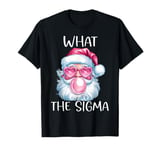 Funny Santa With Glasses & Gum What The Sigma Christmas T-Shirt