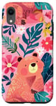 Coque pour iPhone XR Rose moderne Tropical Mama Bear Mama Bear Mignon Fleur Design pour