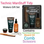 Technic Man Stuff Tidy Whiskers 5 Pcs grooming Gift Set ,For Him All Occasions