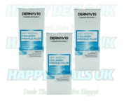 Derma V10 Innovations Anti Ageing Collagen Wrinkle Filler Hyaluronic Acid 3x15ml