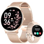 LIGE Montre Connectée Femme avec Appel Bluetooth, Smartwatch IP68 avec Fonction Féminine, Fitness Activity Tracker 120+ Modes Sport/Fréquence Cardiaque/Sommeil/SpO2 Montre Connectée pour Android iOS