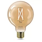 Philips Filament Globe Amber E27 E27 G95 LED Smart Light Bulb 7W 640lm (259VR)