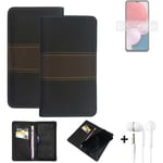 Phone Case + earphones for Samsung Galaxy A13 Wallet Cover Bookstyle protective