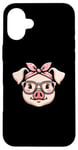 iPhone 16 Plus Pig Pink Bandana Glasses Case