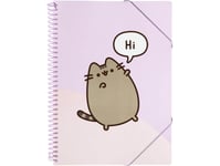 Pusheen - A4-Pärm Med Elastiskt Band + 30 Transparenta Skjortor