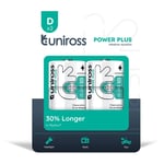 Uniross – Power Plus Alkaline D/LR20 1.5V - PK2  (UPPDPK2)