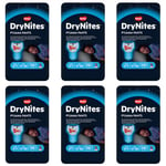 6X Huggies Dry Nites 4-7 Years Boys Pyjama Pants - 10 Pieces, Total 60 Pants