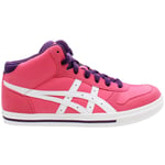 Onitsuka Tiger Childrens Unisex Aaron MT Kids Pink Trainers - Black Leather (archived) - Size UK 5