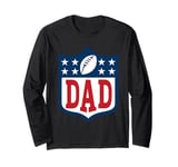 Dad American Football Happy Birthday Family Matching Retro Long Sleeve T-Shirt