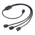 Akasa Addressable RGB LED 500mm 3-Way Splitter Cable